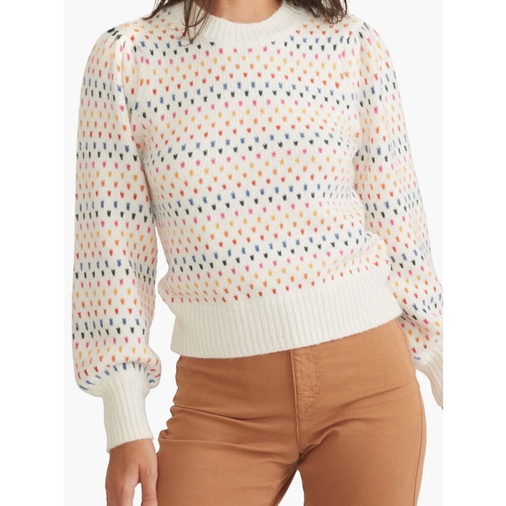 Marine Layer Alma puff sleeve sweater S